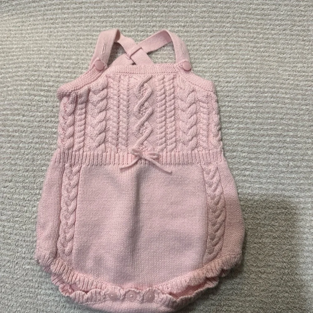 Ralph Lauren Pink Cable Knit Onesie